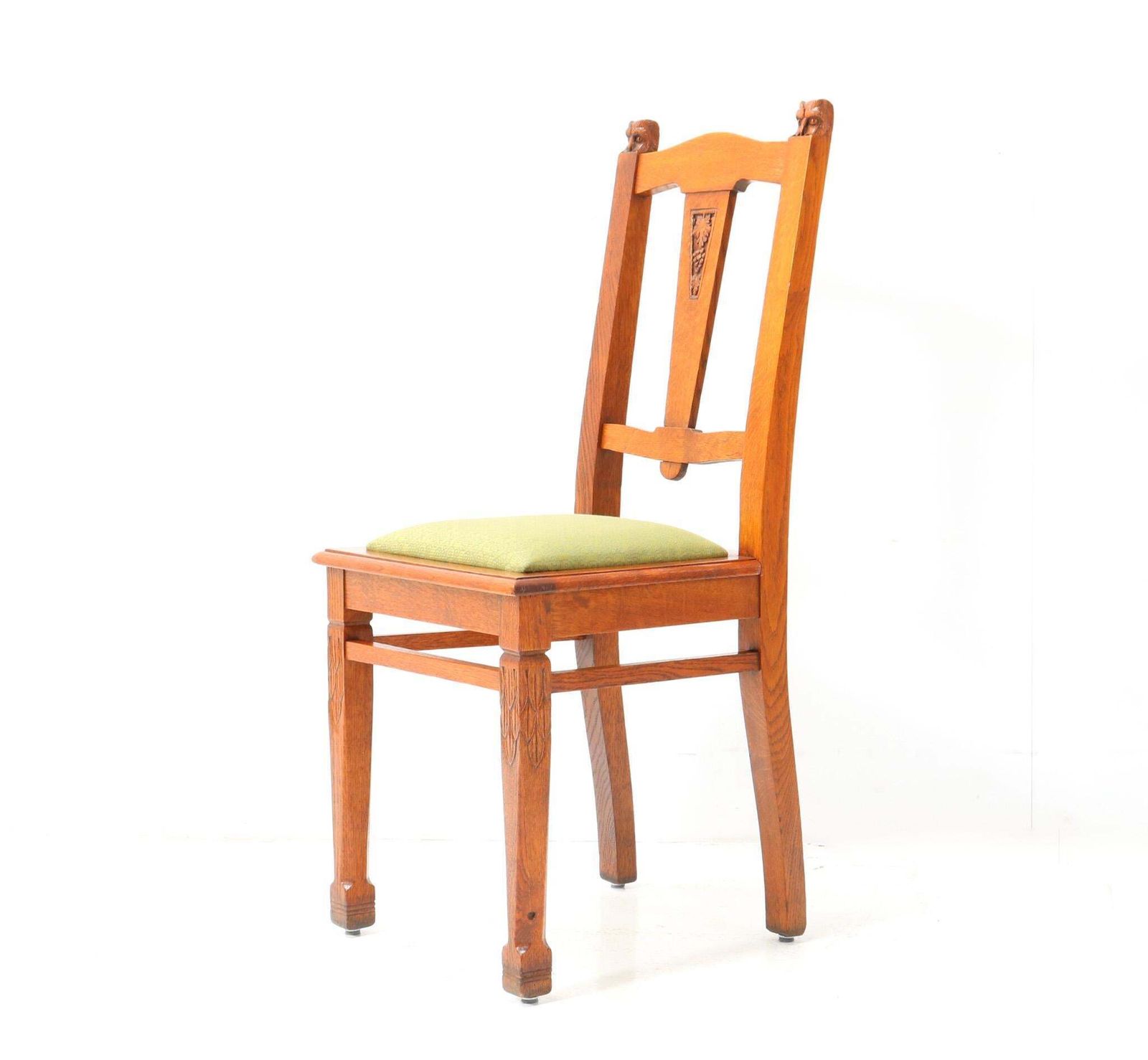 Oak Arts & Crafts Art Nouveau Side Chair By Kobus De Graaff, 1900s photo Furniture