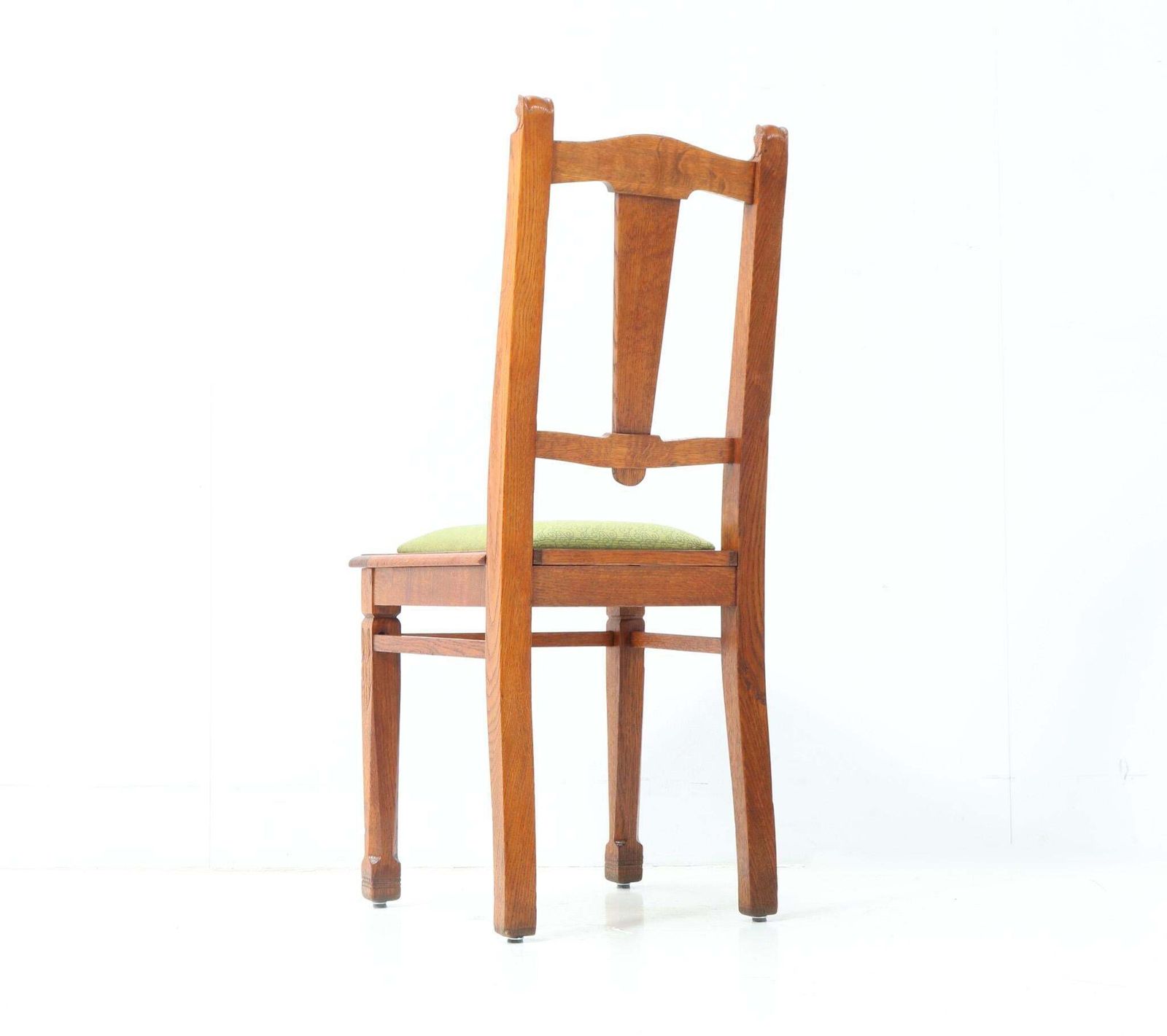 Oak Arts & Crafts Art Nouveau Side Chair By Kobus De Graaff, 1900s photo vinterior