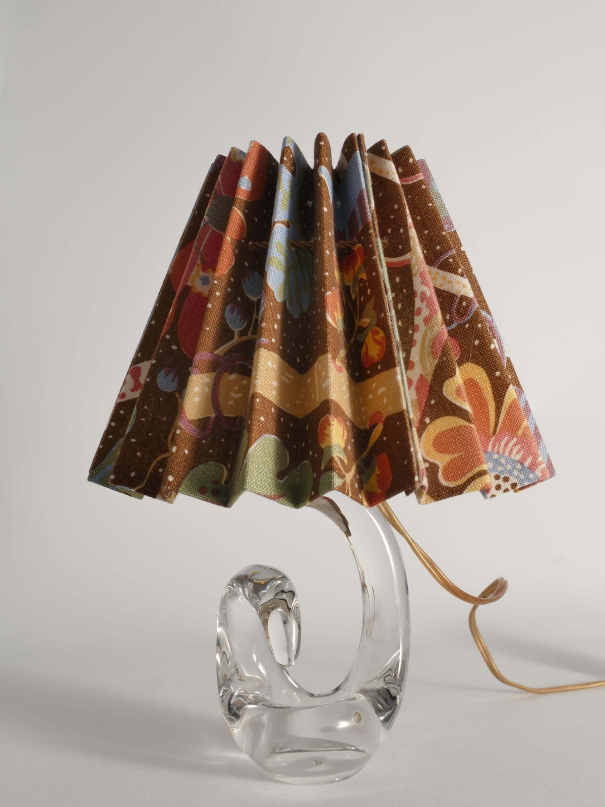 570.0 Sculptural Clear Crystal Glass Table Lamp By Schneider, France, 1950s photo