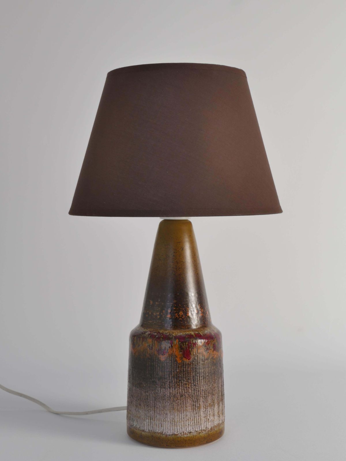 Unique Scandinavian Modern Brutalist Ceramic Table Lamp By Tilgmans, Sweden photo buy