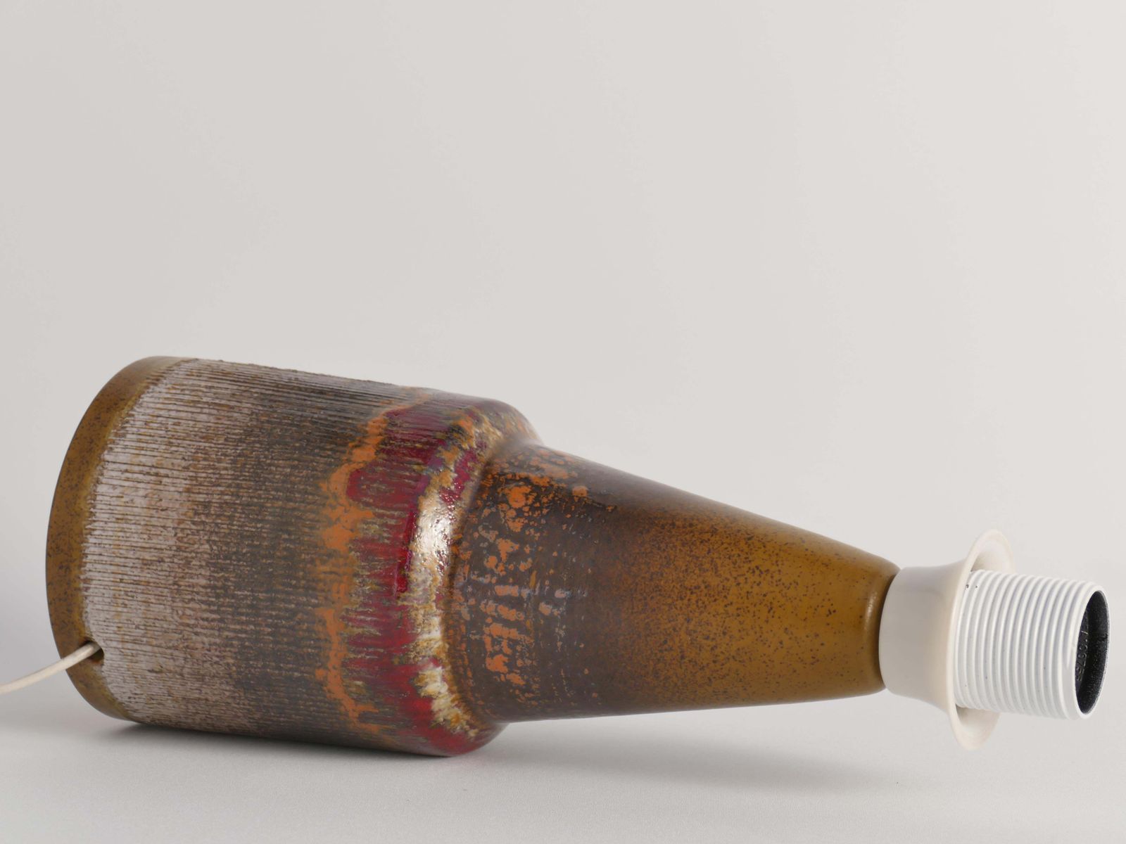 459.0 Unique Scandinavian Modern Brutalist Ceramic Table Lamp By Tilgmans, Sweden photo