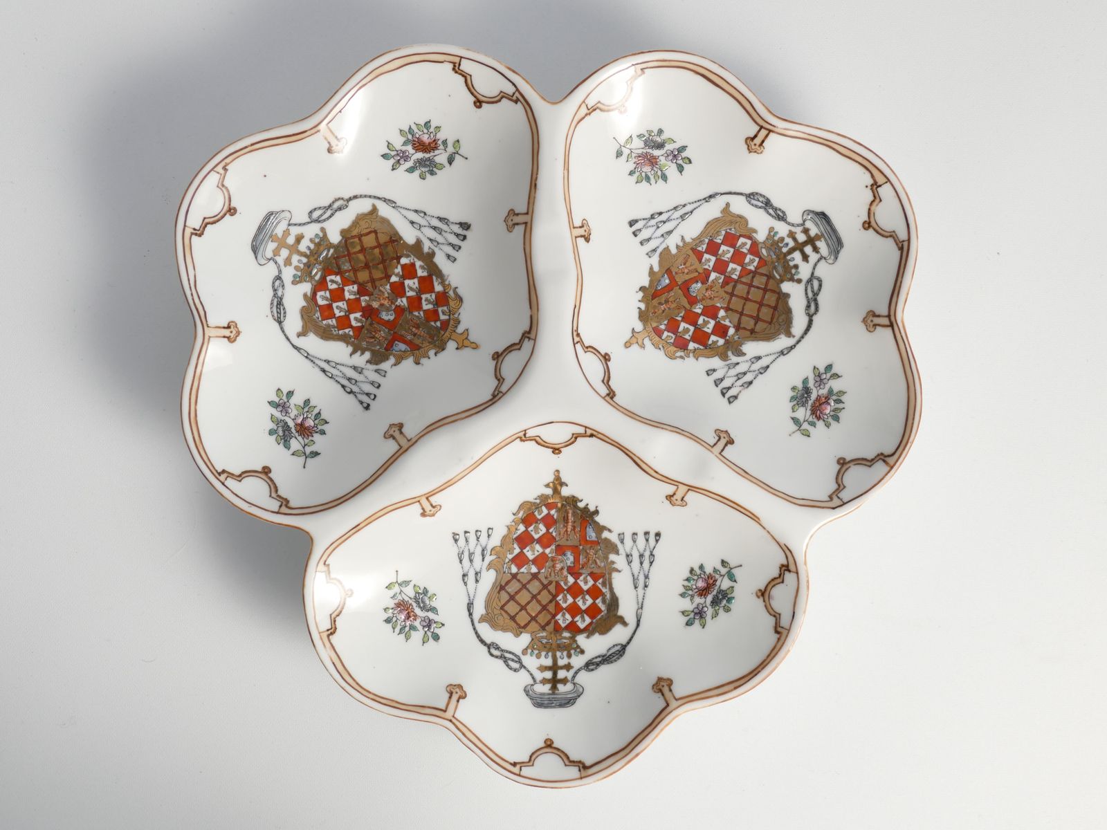 French Porcelain Divided Presentation Dish By House Of Toussi Court photo vinterior