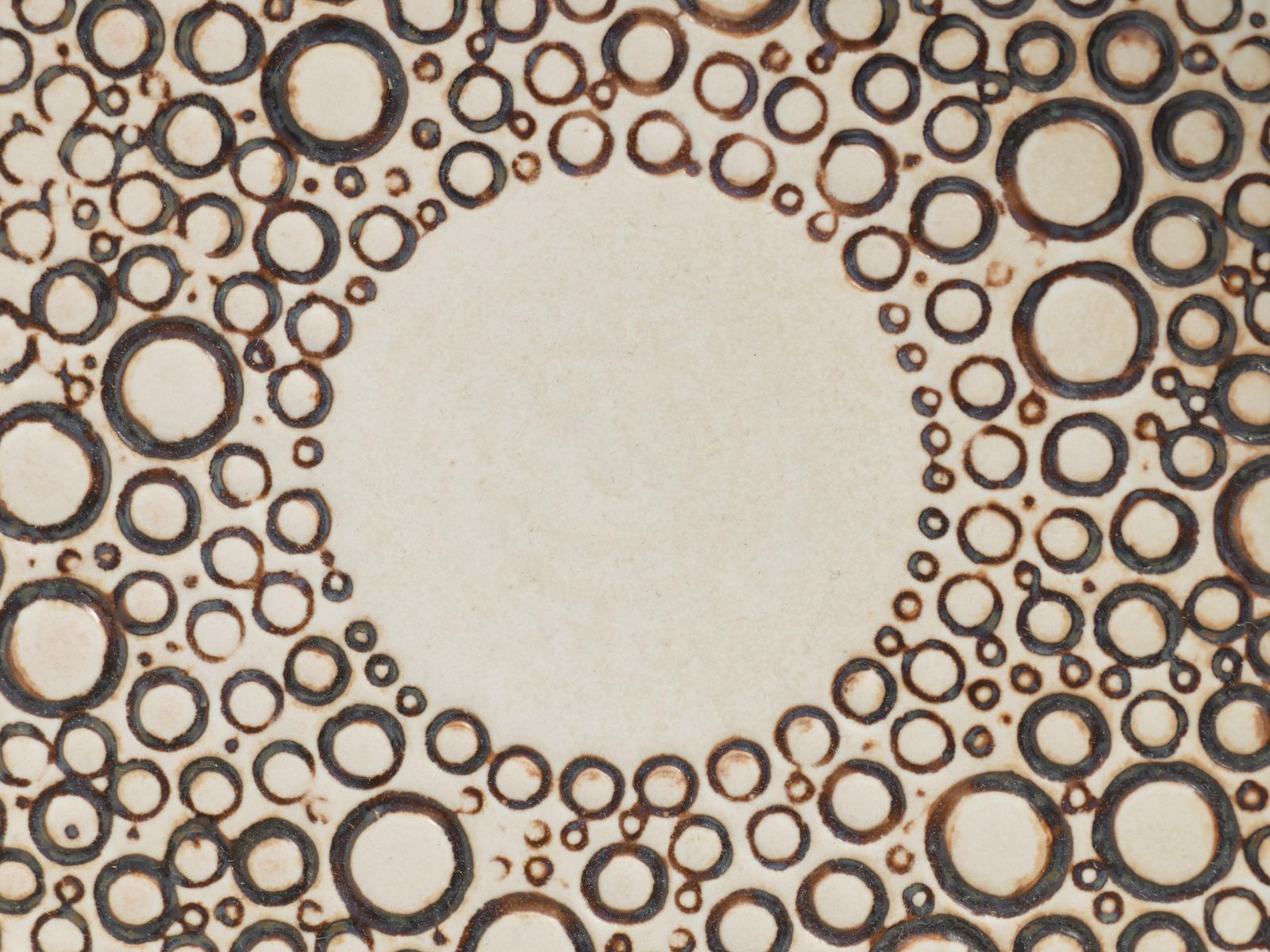 Scandinavian Modern Stoneware Plate "Mykene", Britt Louise Sundell, Gustavsberg photo for sale