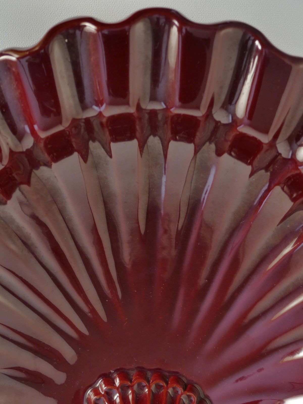 Art Deco Merlot Red Ceramic Vide Poche By Gabriel Keramik, Sweden 1960s photo buy