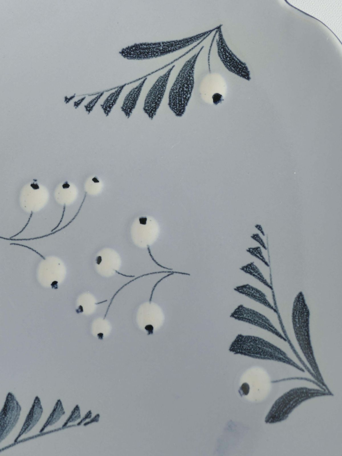 Mid Century Modern French Blue Plate By Eva Jancke Björk For Bo Fajans, Sweden photo 141.0