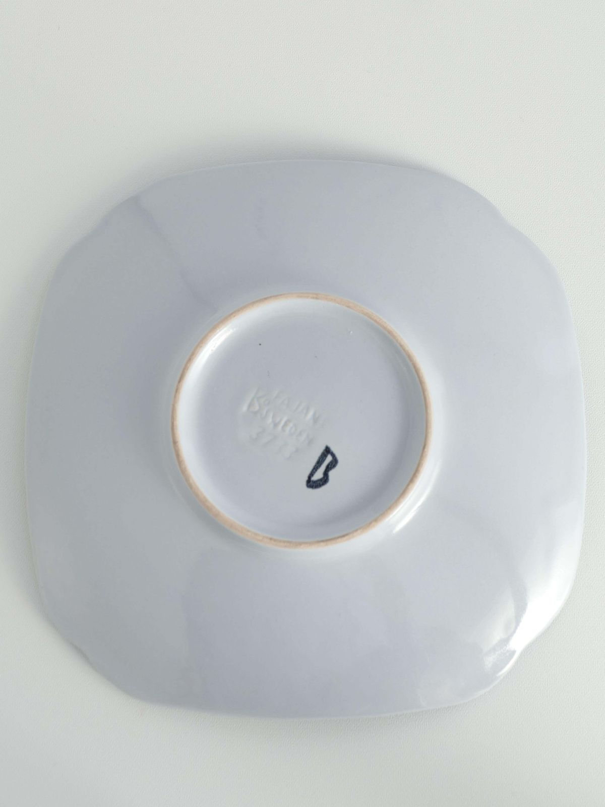 Mid Century Modern French Blue Plate By Eva Jancke Björk For Bo Fajans, Sweden photo vintage