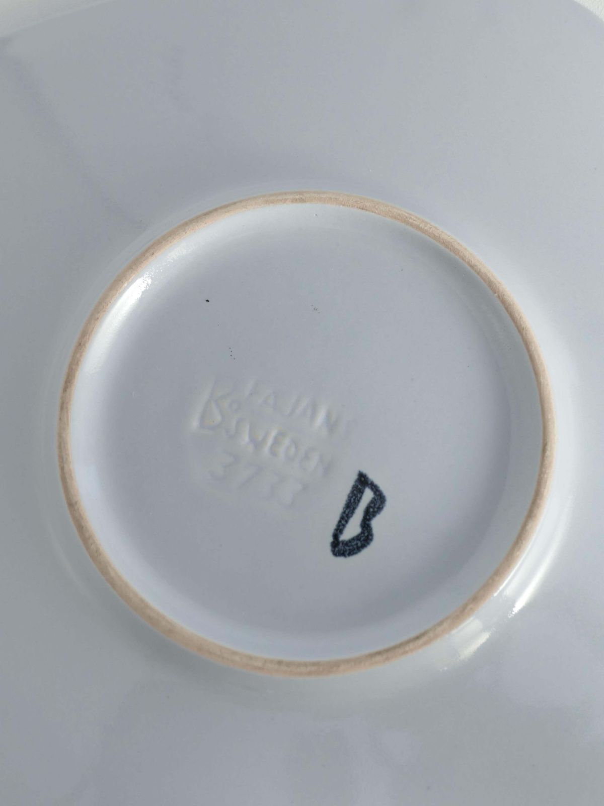 photo furniture Mid Century Modern French Blue Plate By Eva Jancke Björk For Bo Fajans, Sweden