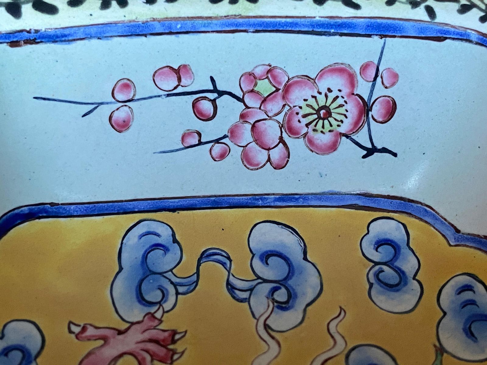 photo for sale Qianlong Period Canton Enamel Square Dish With Dragon, China Late 18th Century
