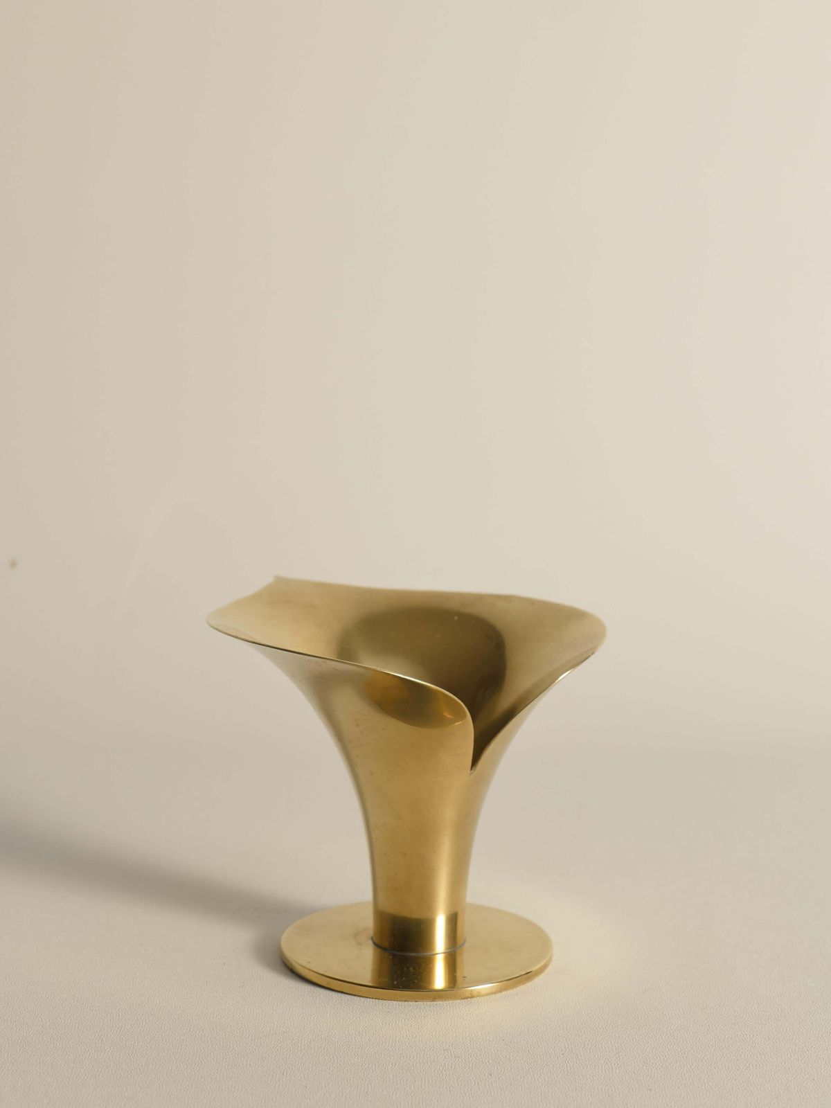 Art Deco Brass Calla Lily Candle Holder By Carl Einar Borgström For Ystad Metall photo Home Decor
