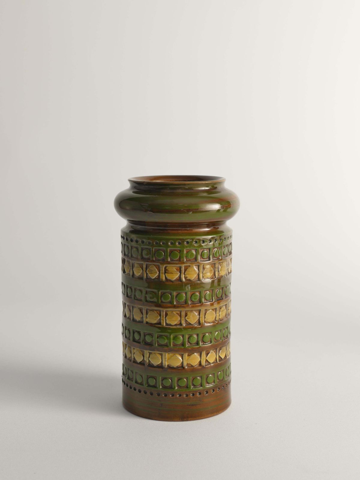 photo buy Yellow And Green Stoneware Vases By Aldo Londi For Bitossi, Italy, Set Of 3