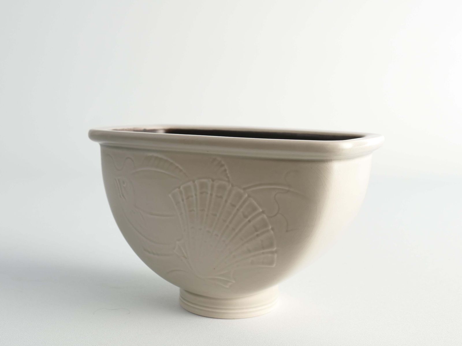 photo for sale Art Deco Vase With Sea Motif By Nils Thorsson, Aluminia/Royal Copenhagen, 1930s