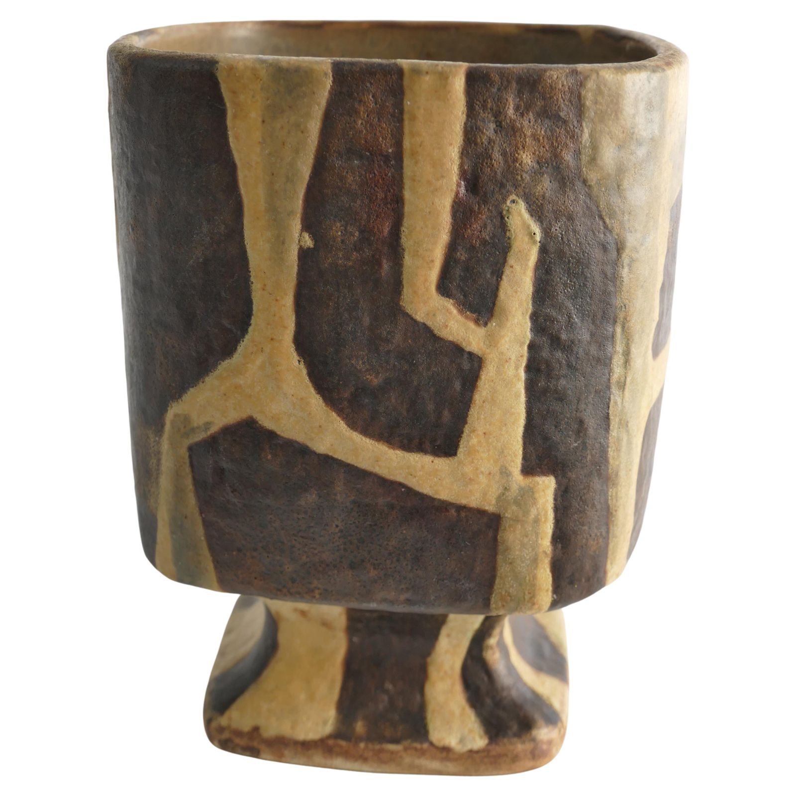 Midcentury Modern Fat Lava Ceramic Vase By Fridegart Glatzle, Karlsruhe, 1960s