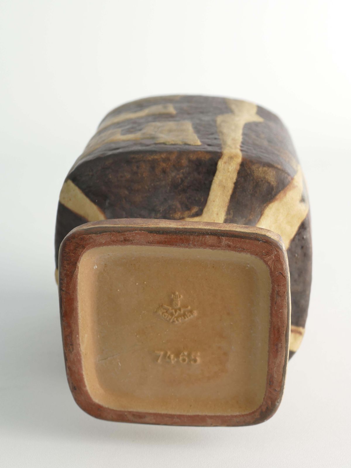 photo vintage Midcentury Modern Fat Lava Ceramic Vase By Fridegart Glatzle, Karlsruhe, 1960s