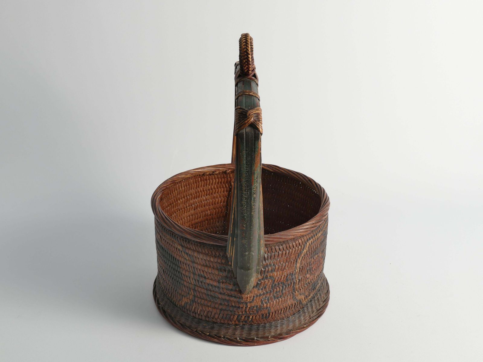 Early 20th Century Chinese Betrothal Or Wedding Basket With Peony And Bird Motif photo buy