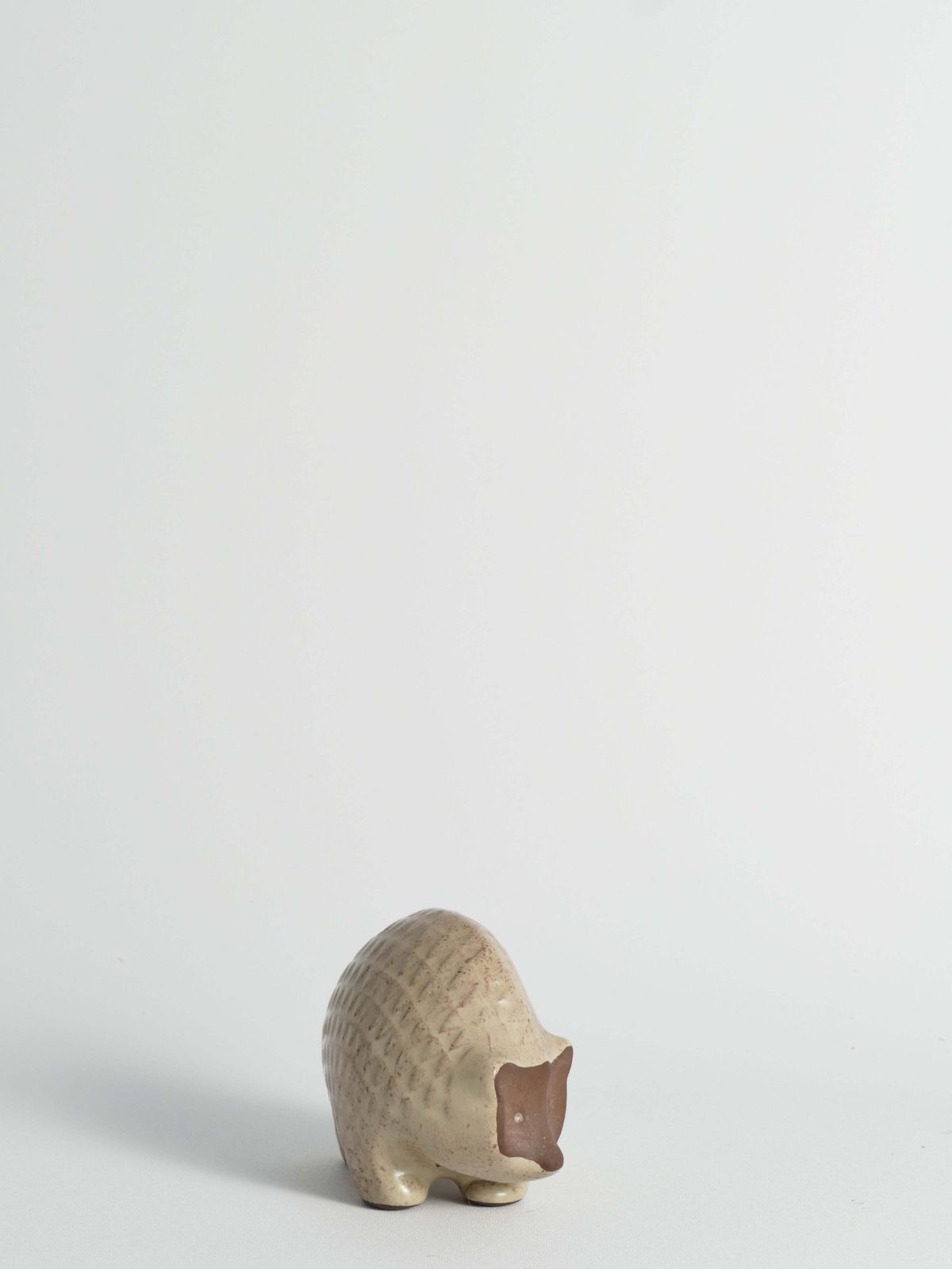 Scandinavian Modern Zigzag Patterned Earthenware Hedgehog, 1960s photo buy