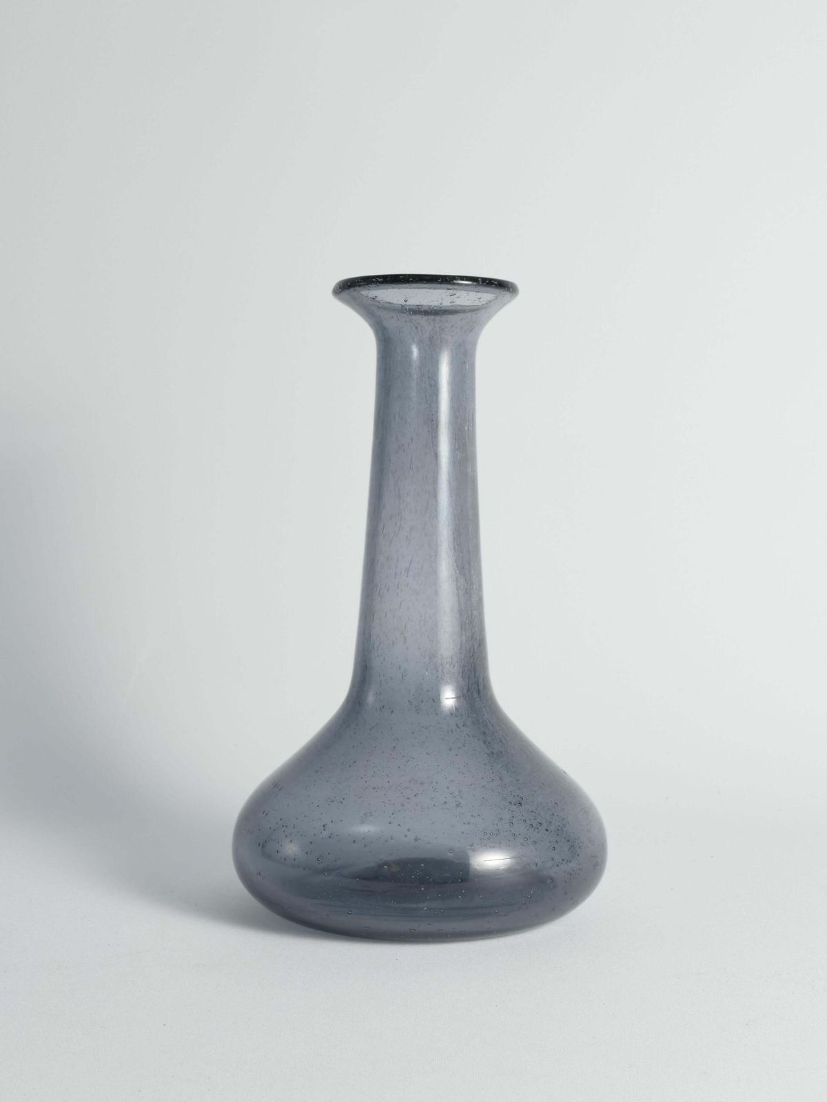 Scandinavian Modern Blue Glass Vase By Erik Höglund For Boda, Sweden 1960's photo furniture
