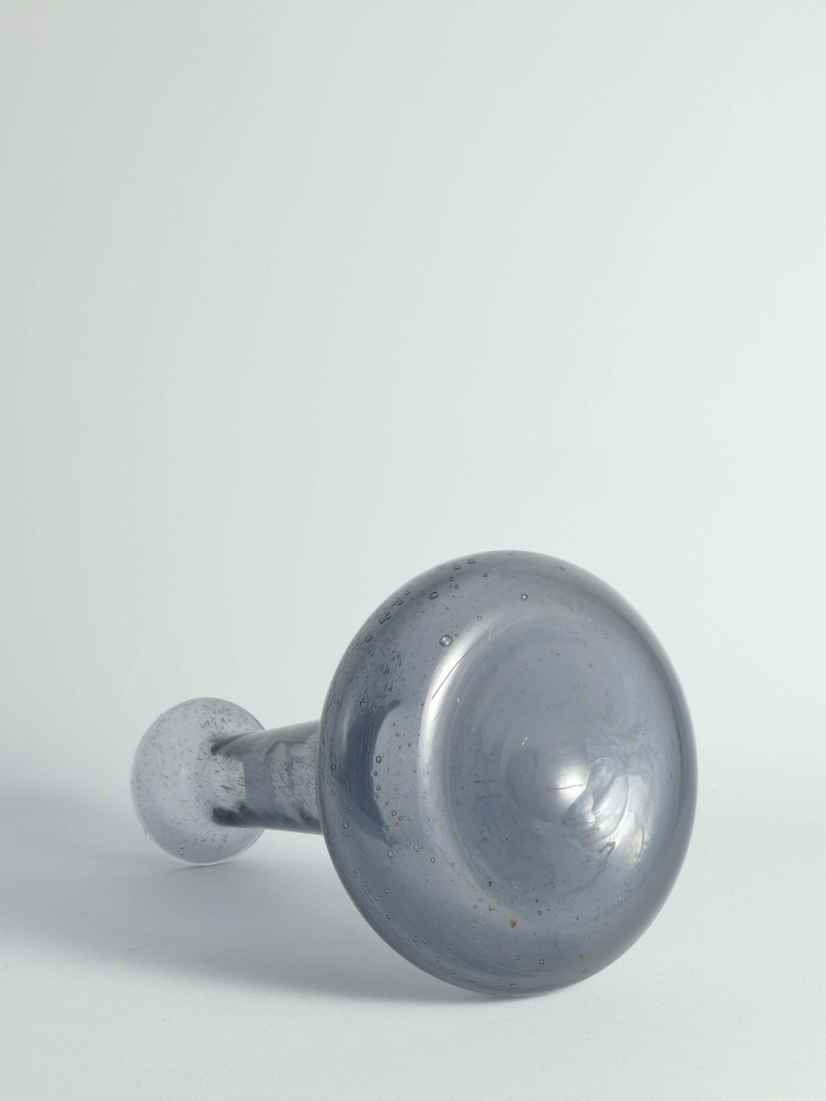 Home Decor Scandinavian Modern Blue Glass Vase By Erik Höglund For Boda, Sweden 1960's photo