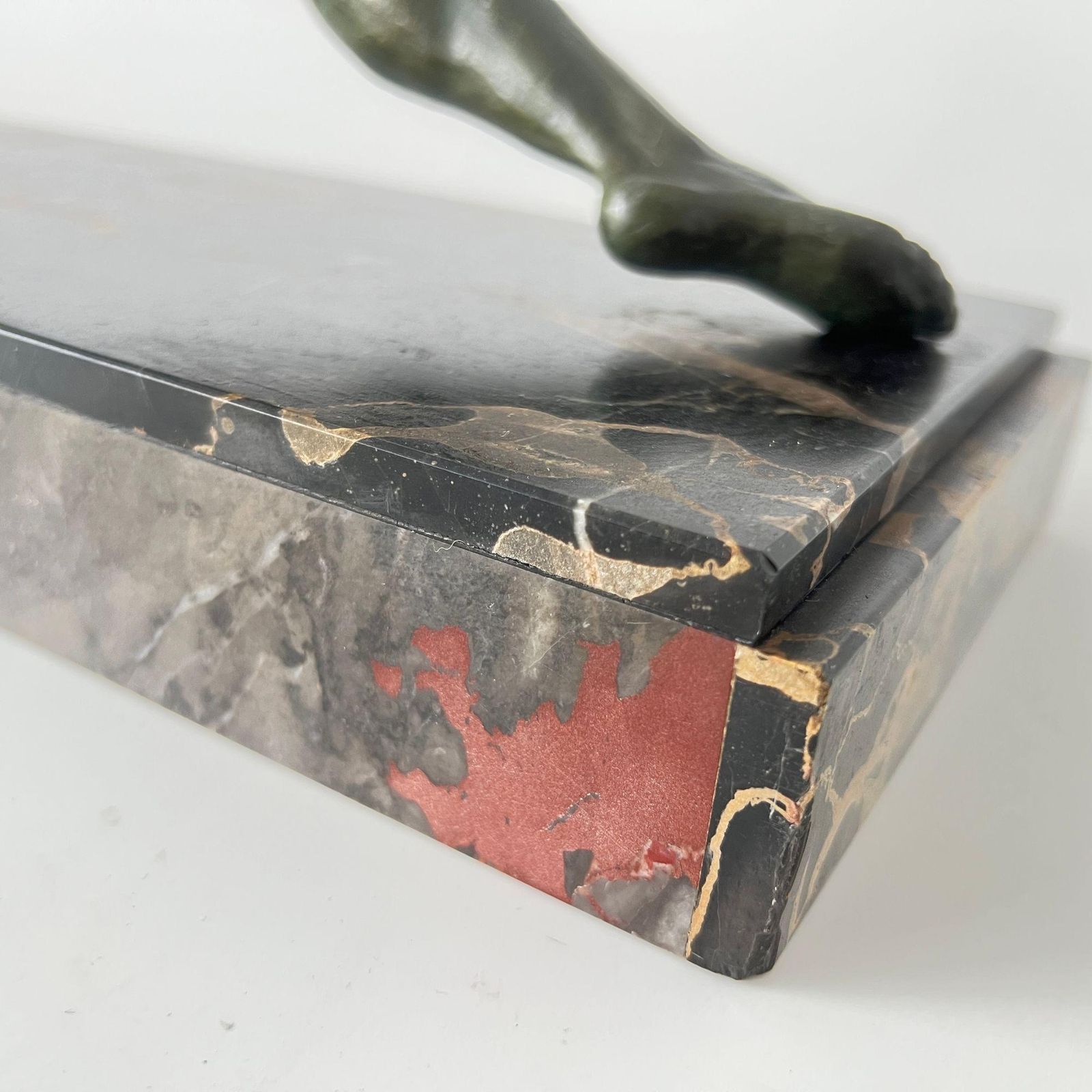 photo vinterior Art Deco Male Sculpture, Bronze, Marble, France Circa 1930