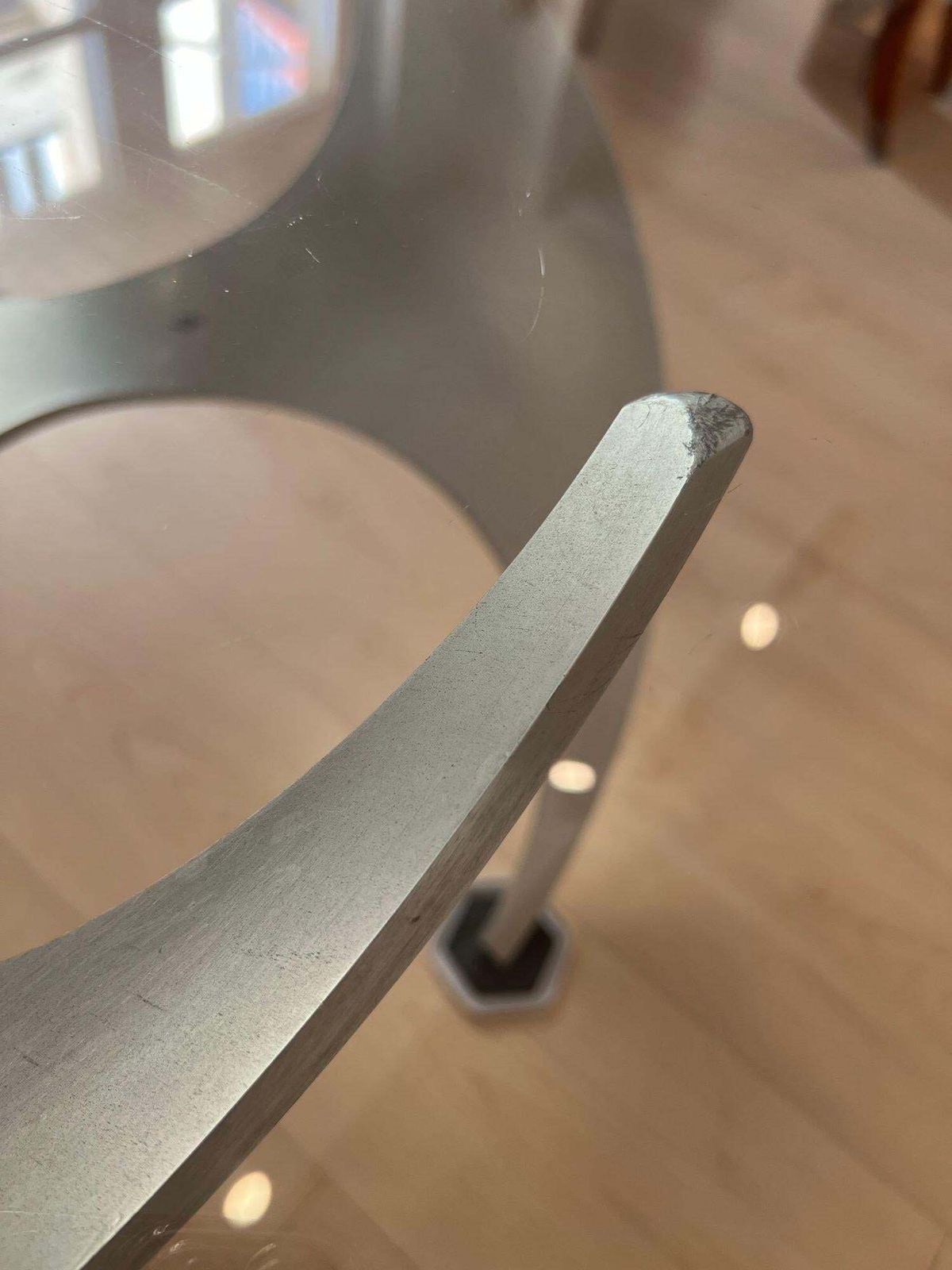 photo buy Design Coffee Table By Knut Hesterberg, Aluminum And Glass, Germany, 1960s