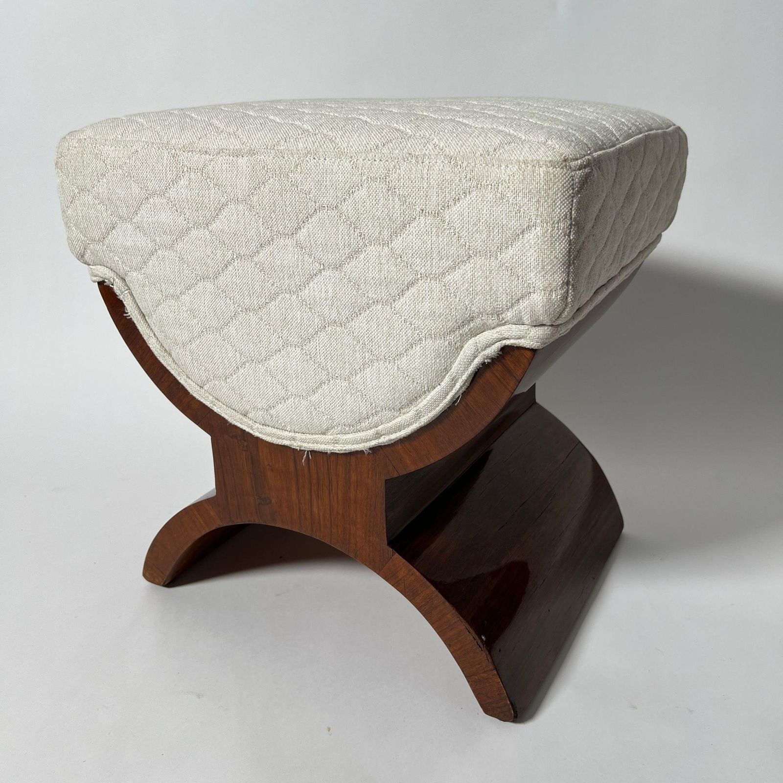photo furniture Art Deco Stool, Rosewood Veneer, France Circa 1930