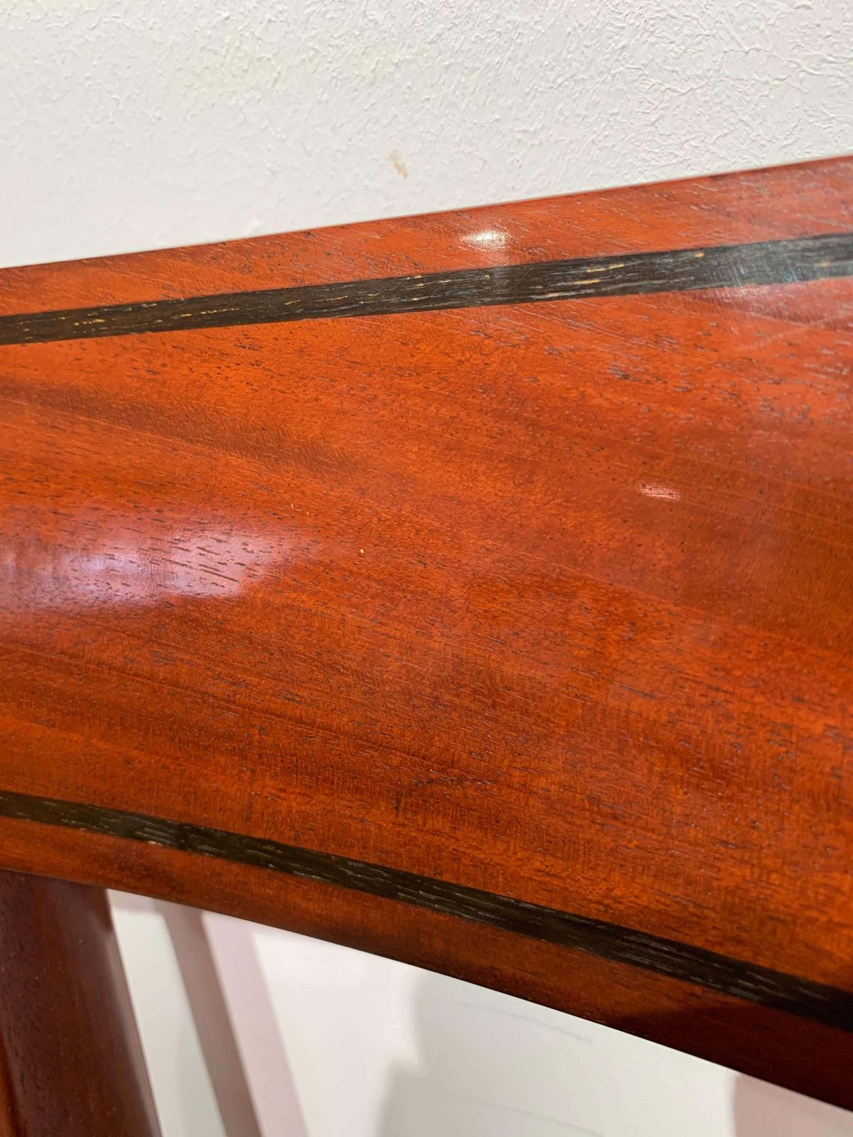 photo for sale Biedermeier Side Chair, Mahogany, Ebony Inlays, Black Velvet, Austria Circa 1820
