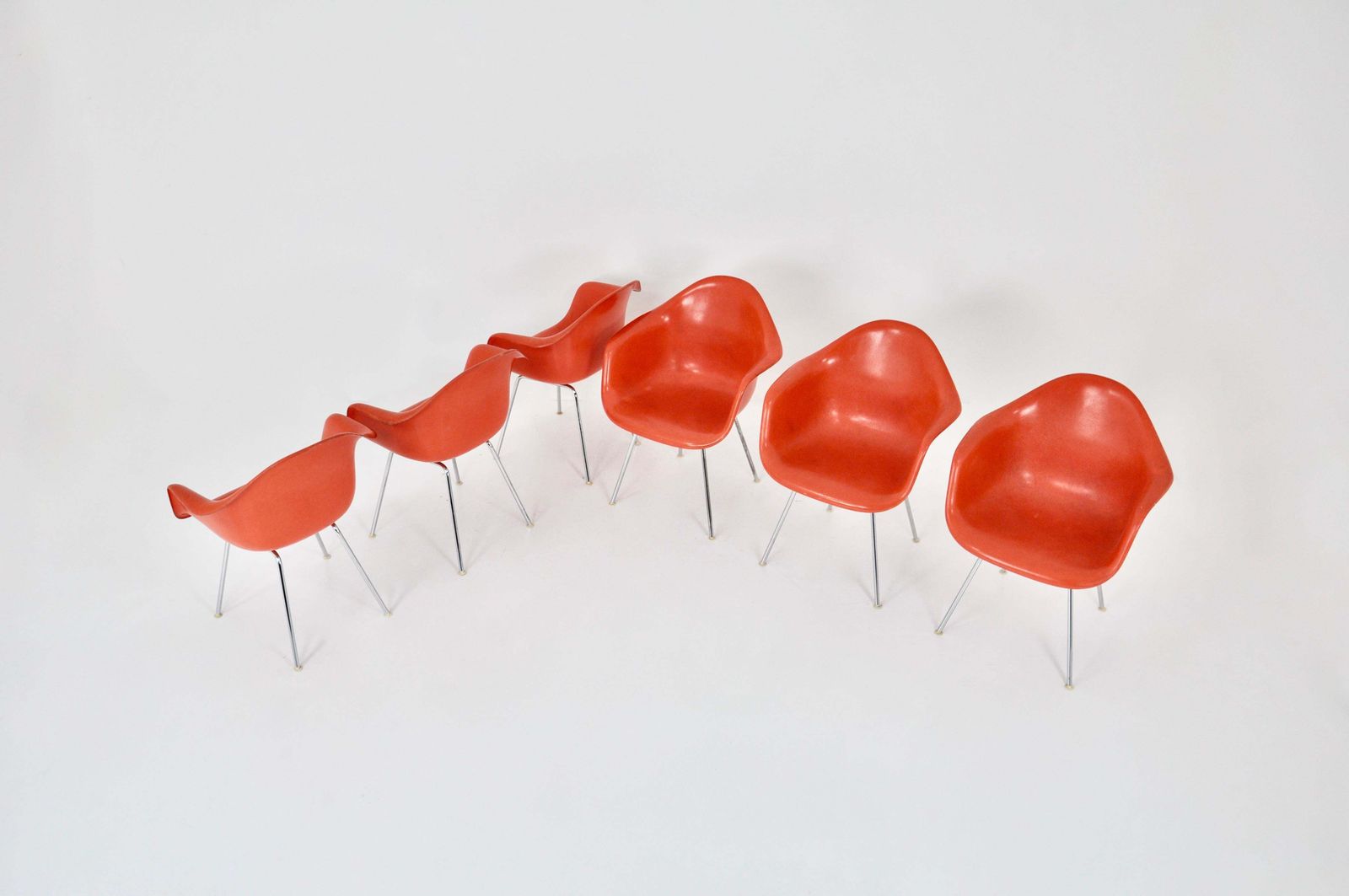 Armchairs By Charles & Ray Eames For Herman Miller, 1970s, Set Of 6 photo vintage