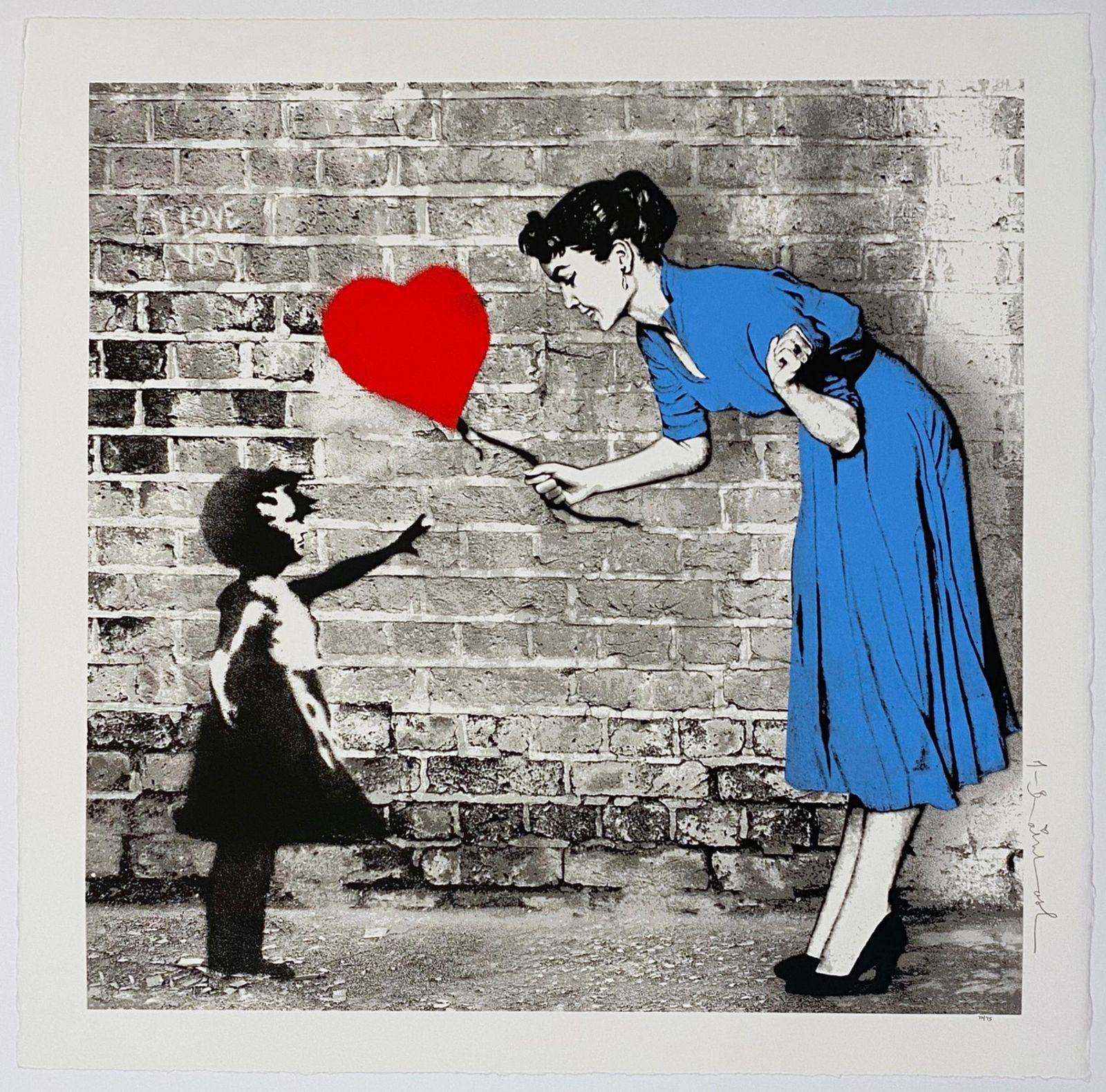 Mr Brainwashmr Brainwash   Love Catcher (Blue), Street Art2023 photo furniture