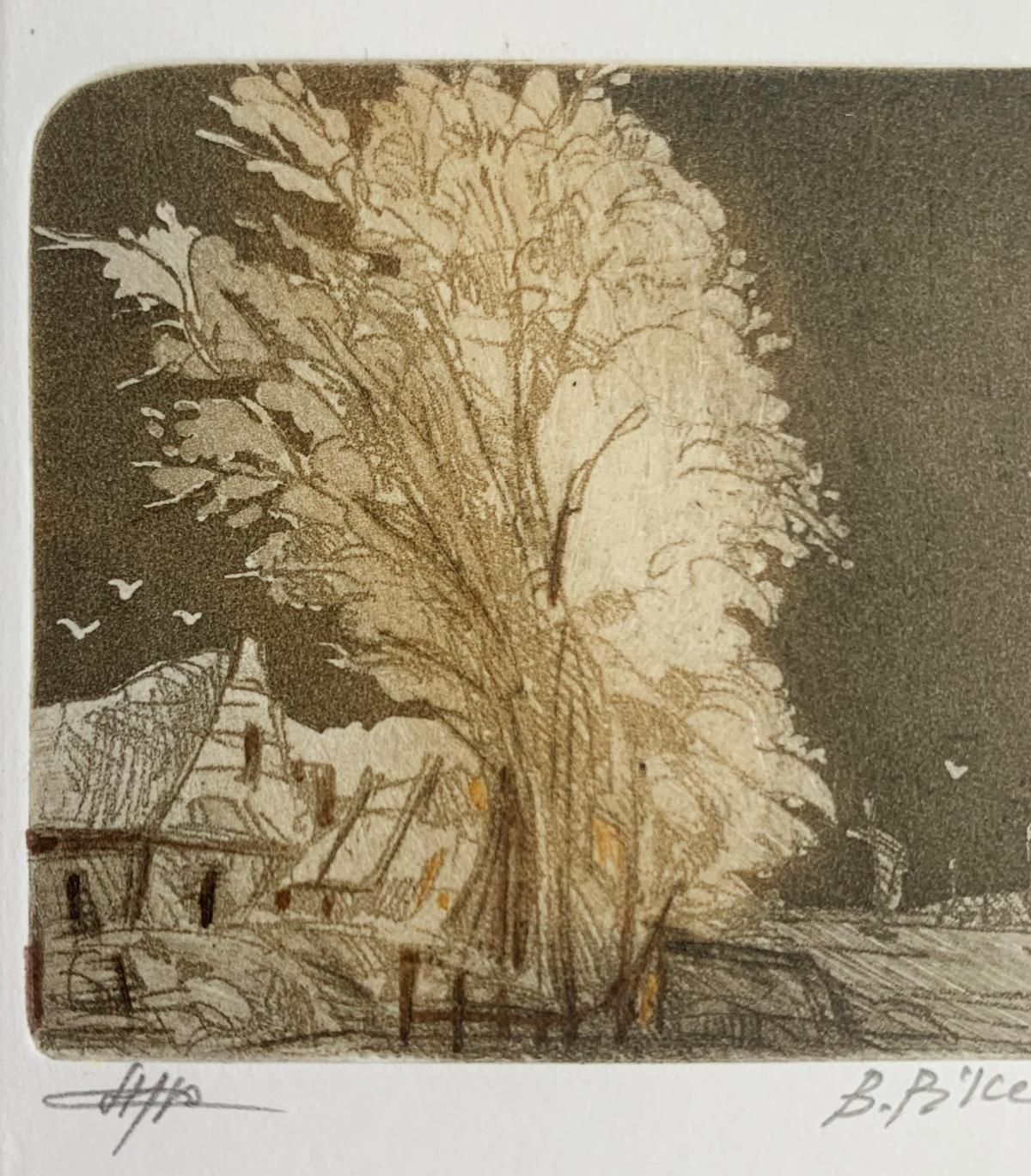 Bogdan Pikulickia Landscape. Contemporary Print, Embossed Paper, Monochromatic, European Artist1997 photo for sale