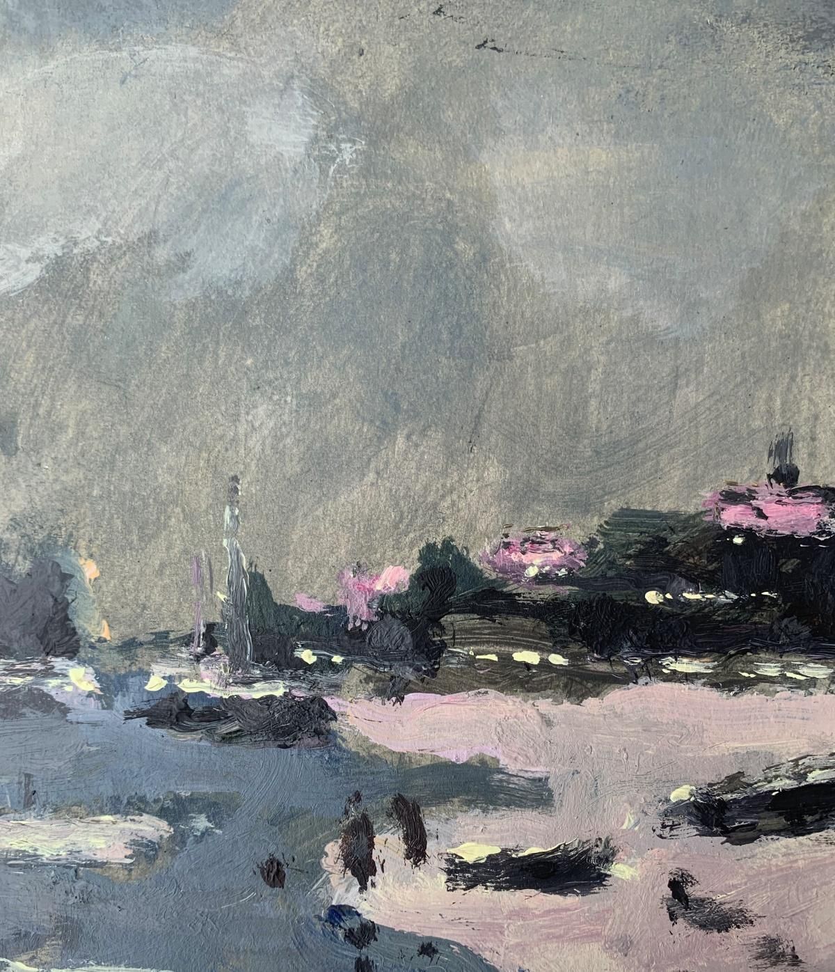 Magdalena Spasowicznocturn. Oil On Cardboard, Figurative, Landscape, Polish Art2000 photo Art