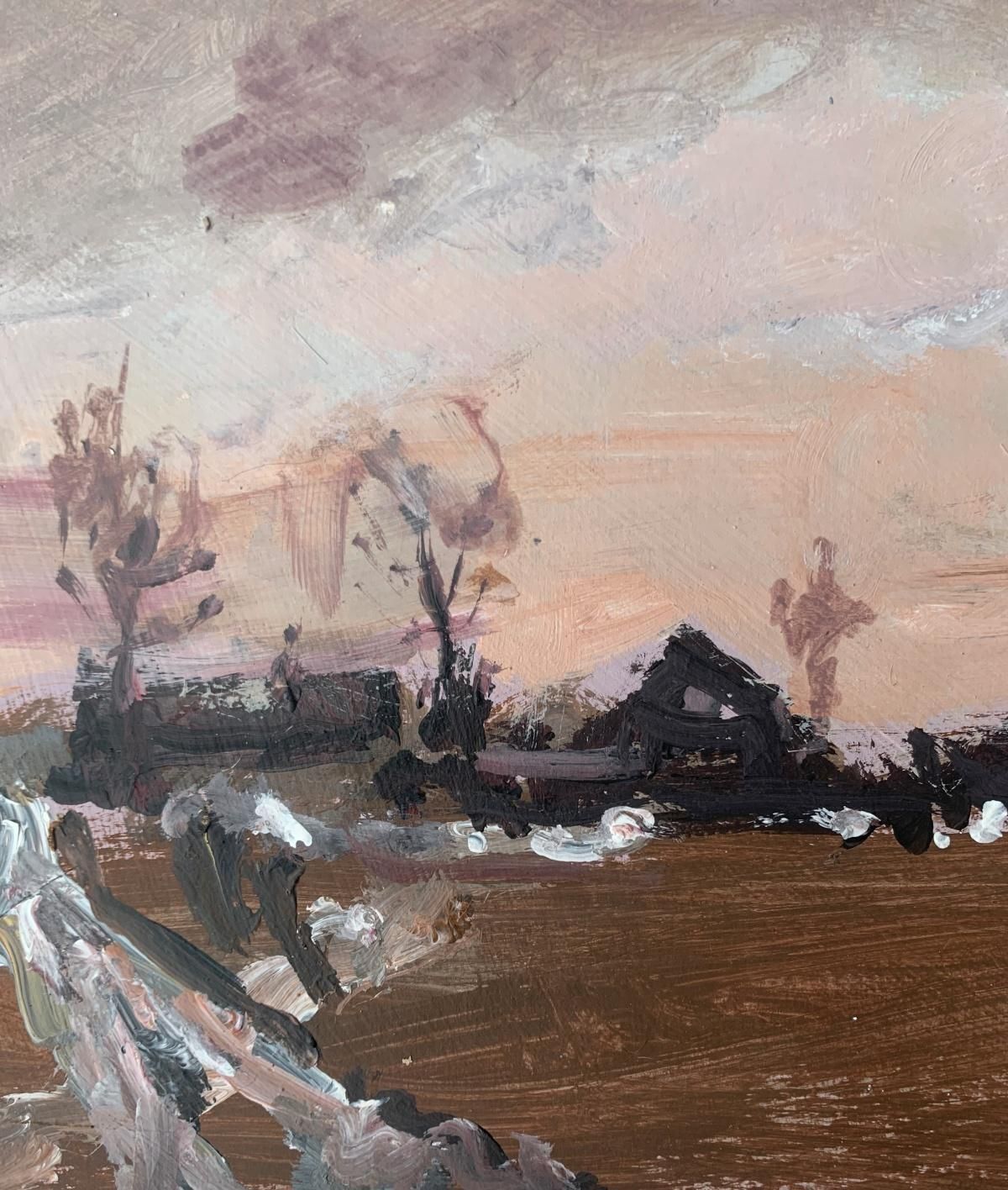 Magdalena Spasowiczuntitled. Oil On Cardboard, Figurative, Landscape, Polish Art2000 photo furniture