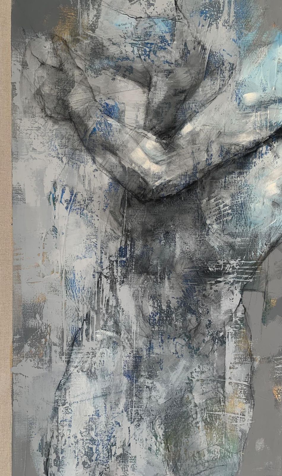 Michał Bajsarowicznude. Figurative And Abstract Acrylic Painting, Body, Polish Artist2025 photo for sale