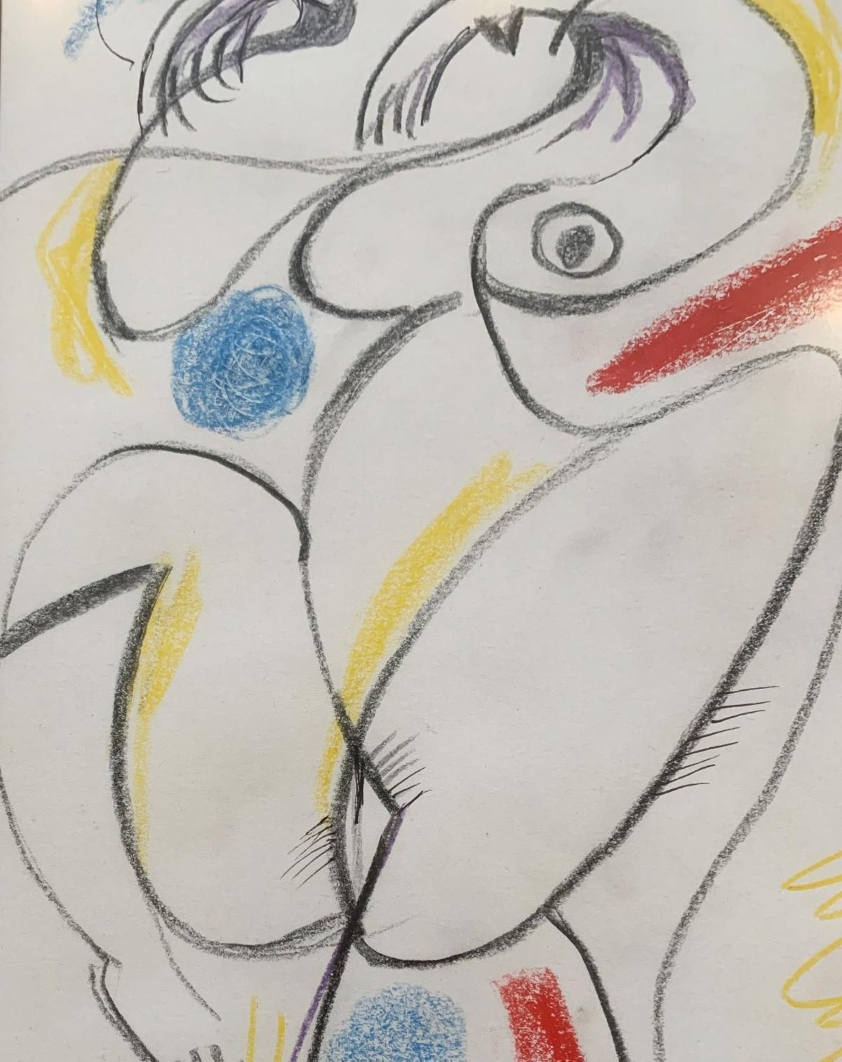 Leszek Rózganude. Figurative Surrealistic Drawing, Animal, Minimalistic, Polish Art2014 photo vinterior