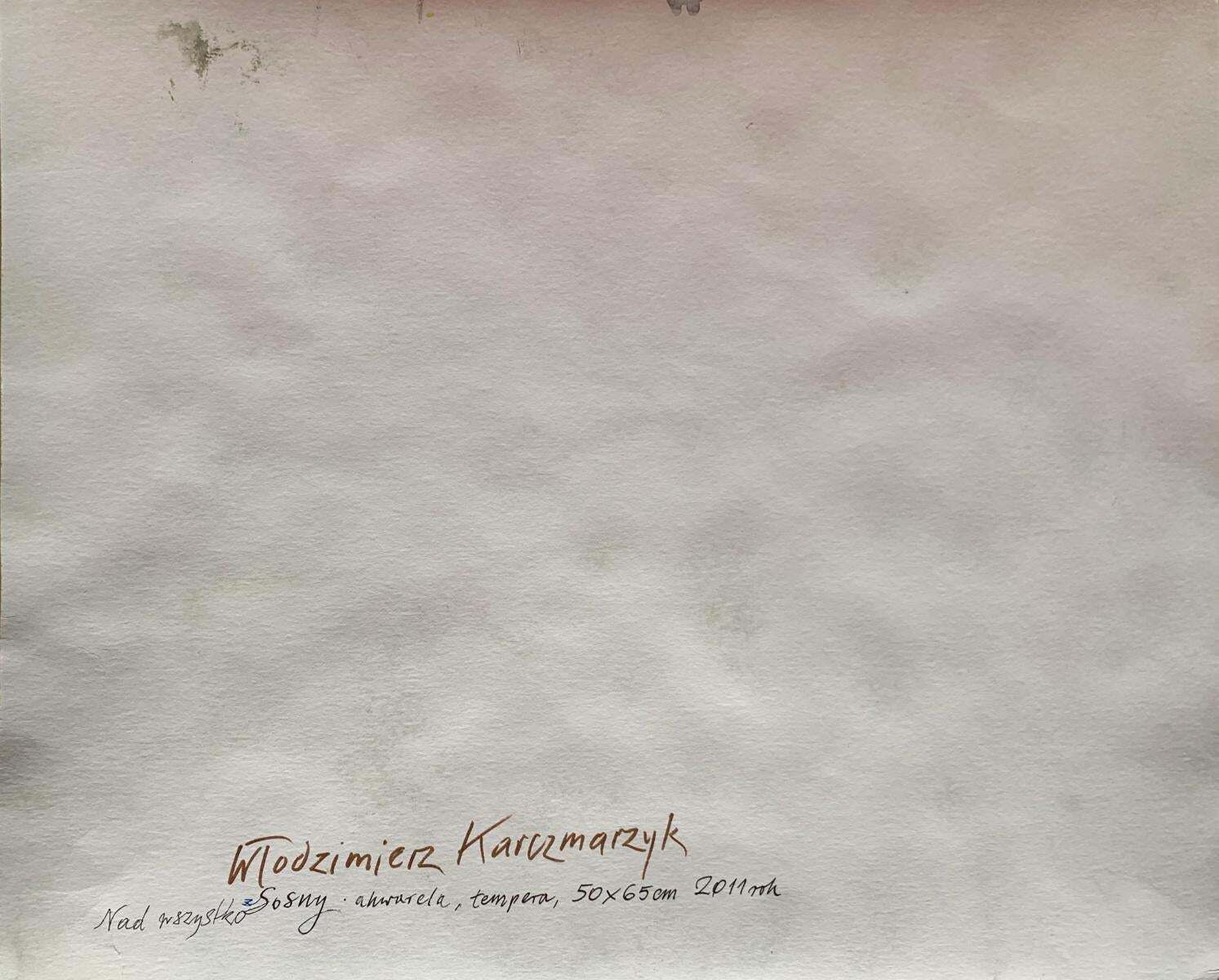 Włodzimierz Karczmarzykabove All  Pines. Watercolor, Tempera On Paper, Landscape, Classic, Polish Art2011 photo 600.0