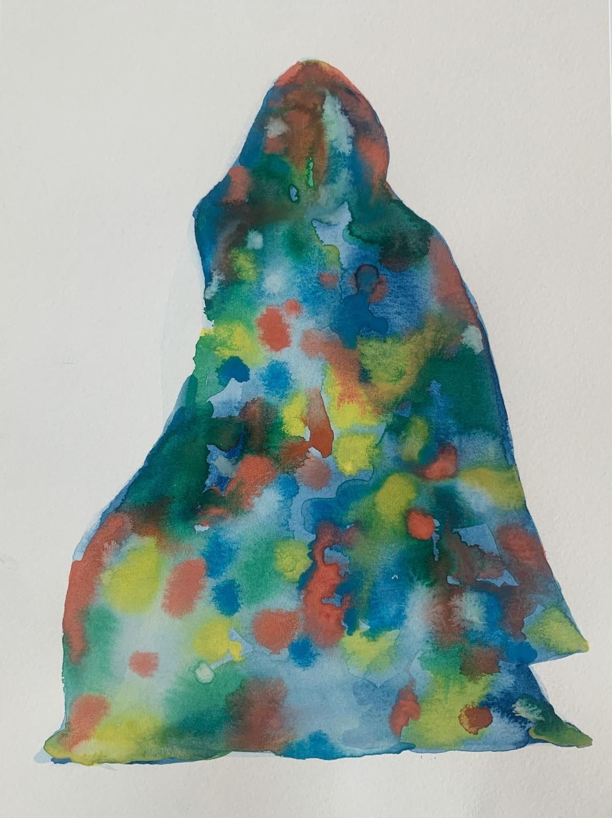 Hanna Ilczyszynnocefresca. Abstract Watercolor Drawing, Colorful, Polish Artist2024