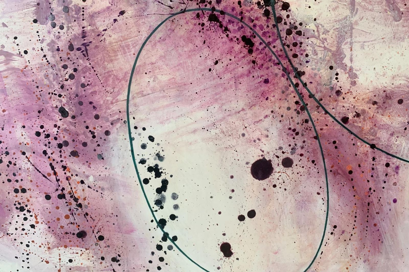 Piotr Butkiewiczunawarness. Gestural Abstraction, Purple, Oil Painting, Polish Artist2024 photo Art