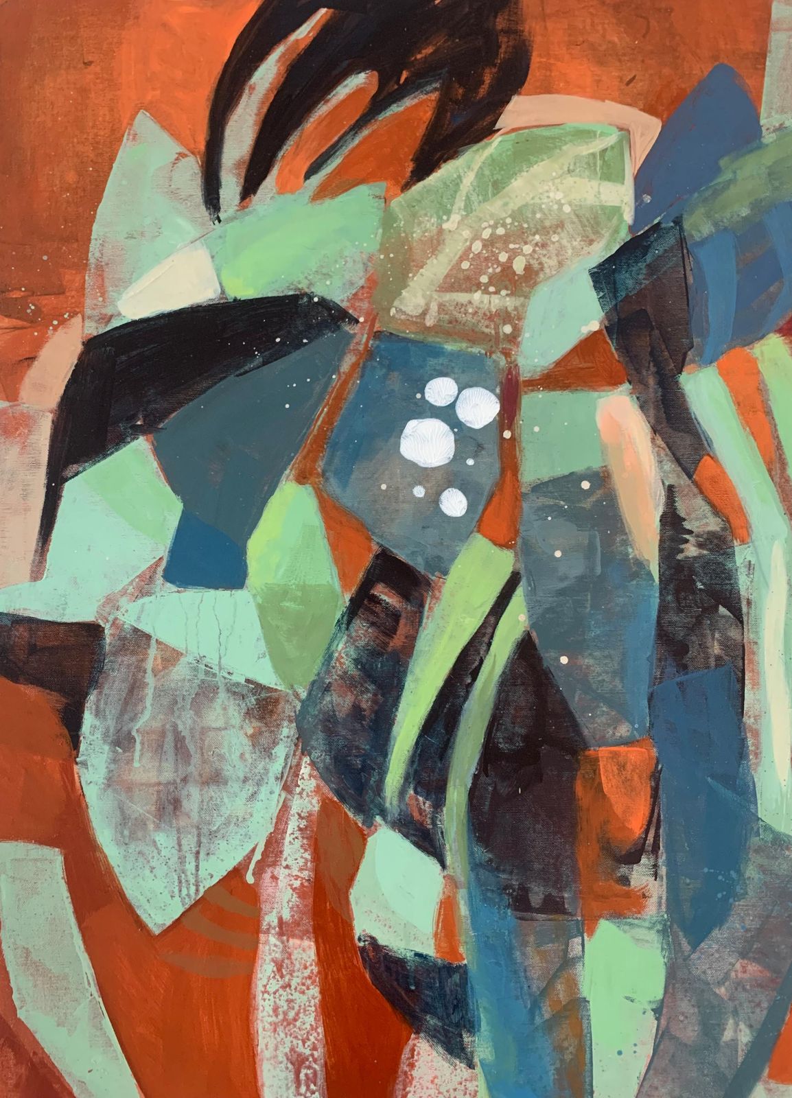 Anna Masiul Gozdeckamarch Bouquet. Contemporary Abstract Painting, Acrylic On Canvas, Polish Artist2023 photo Art