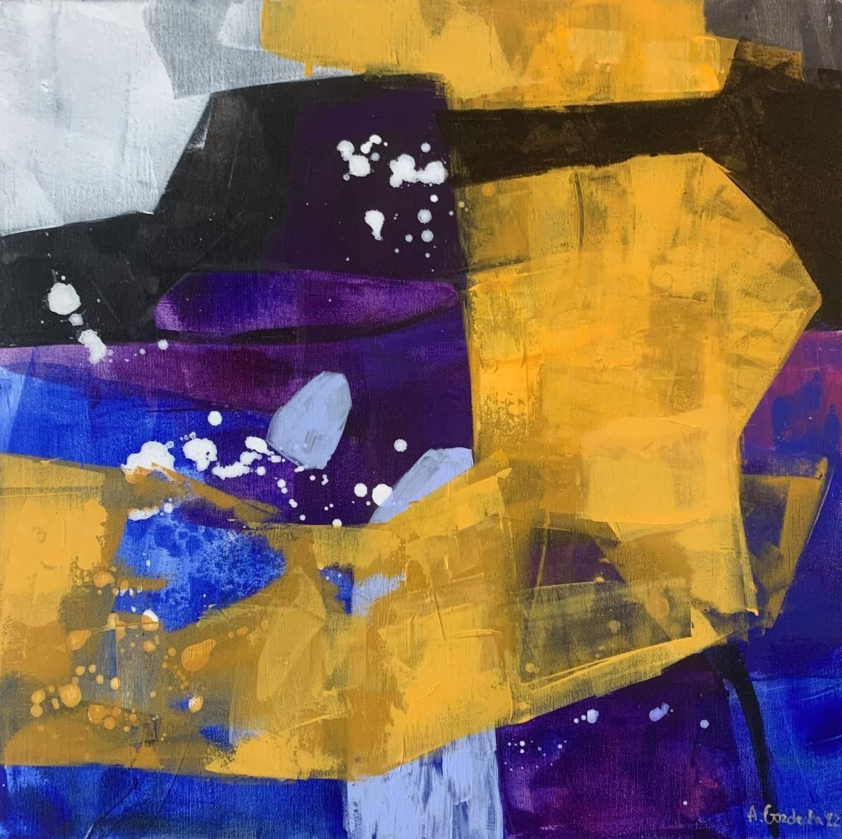 Anna Masiul Gozdeckashine. Contemporary Abstract Painting, Acrylic On Canvas, Polish Artist2022