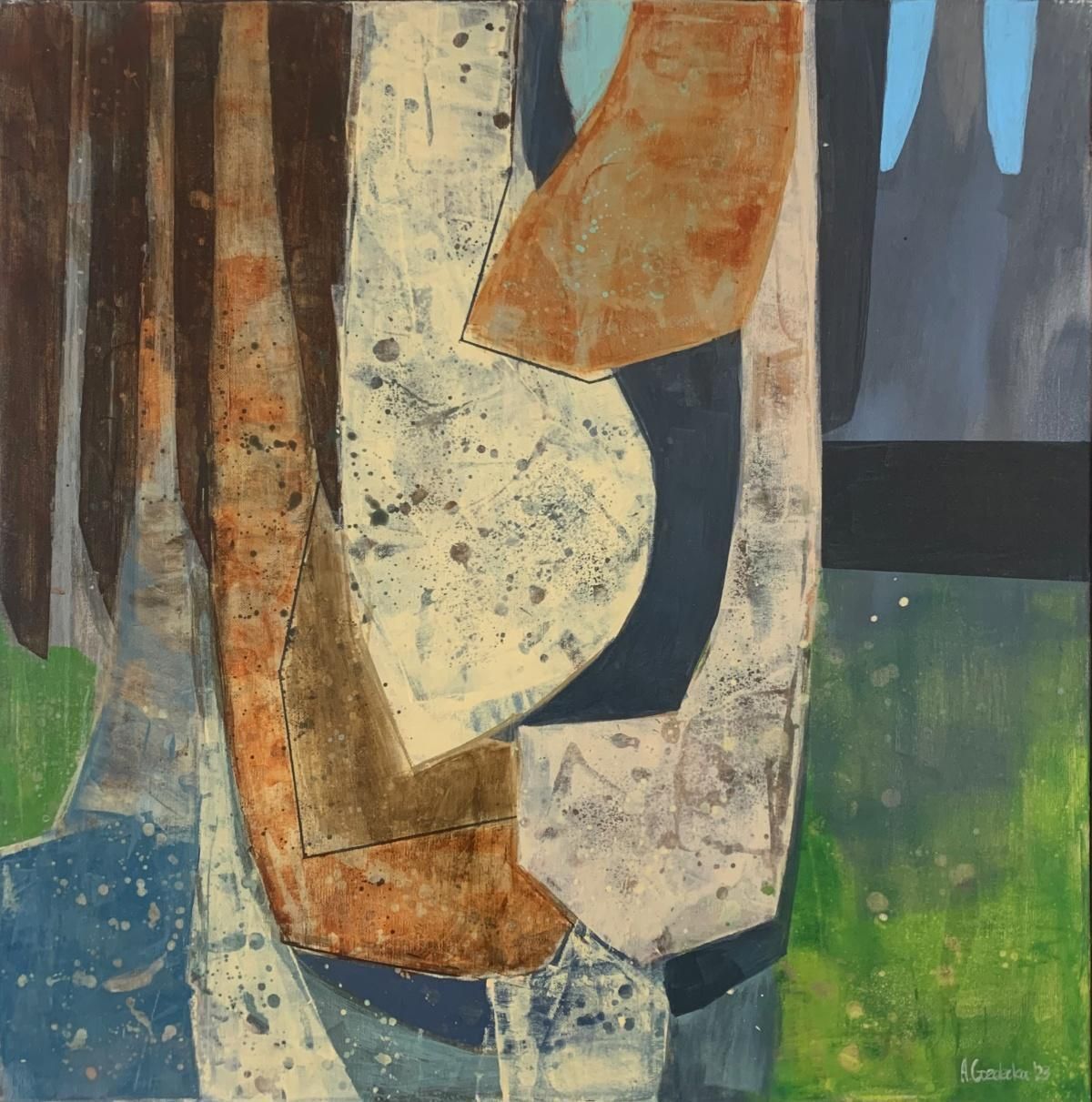 Anna Masiul Gozdeckaplainair In Nowe Kotlice. Contemporary Abstract Painting Acrylic, Polish Art2023