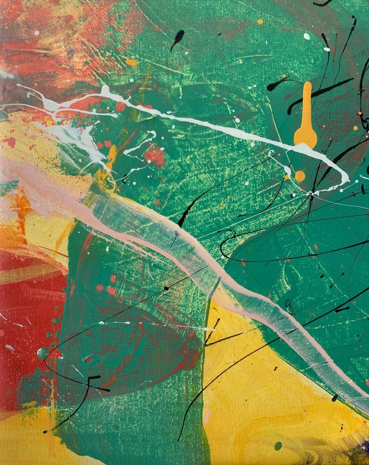 Monika Rossaabstraction. Contemporary Abstract Oil Painting, Colorful, Dynamic, Polish Art2023 photo for sale