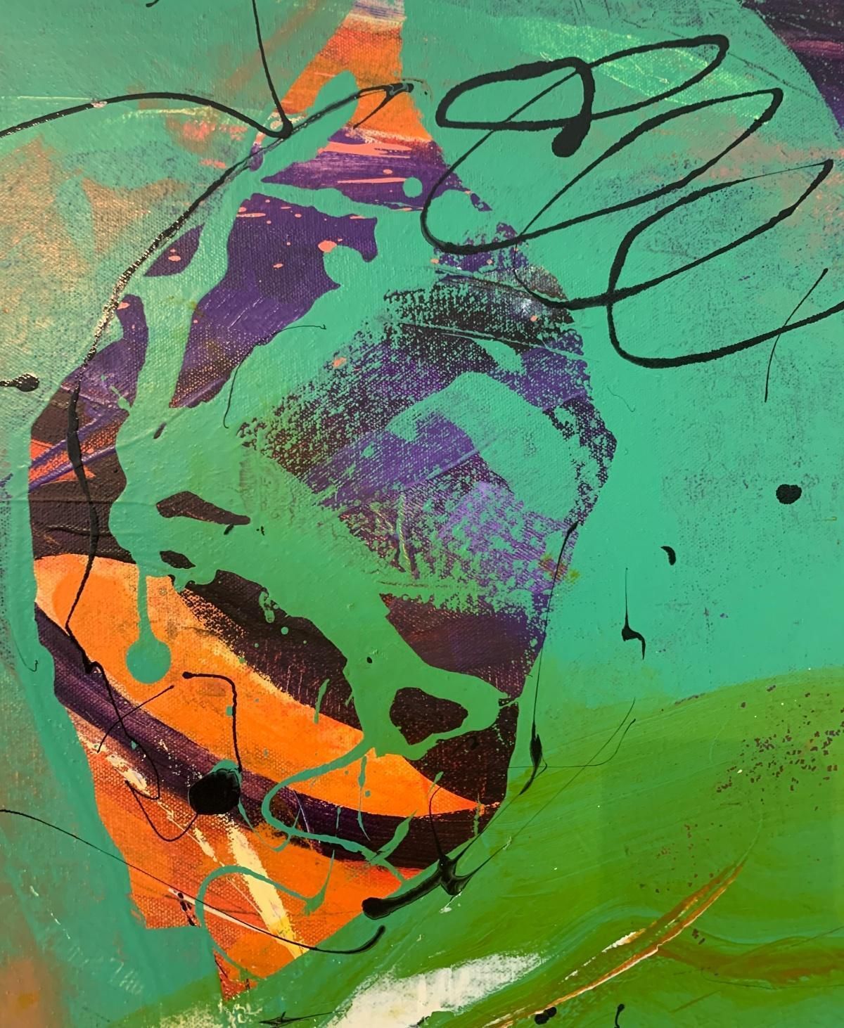 Monika Rossaabstraction. Contemporary Abstract Oil Painting, Colorful, Dynamic, Polish Art2023 photo 1458.0