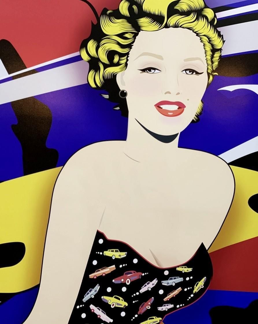 Danuta Dąbrowska Siemaszkiewiczmonroe. Contemporary Figurative Print, Iconic, Pop Art, Polish Artist2021 photo furniture