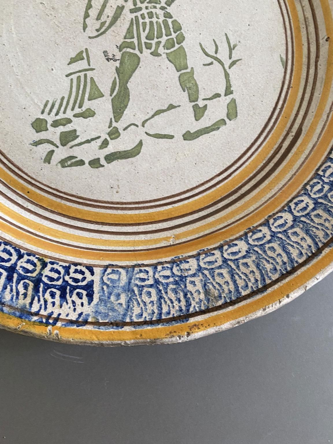 Plat de présentation en céramique, Toscane, Italie, fin du XVIIIe siècle photo vinterior
