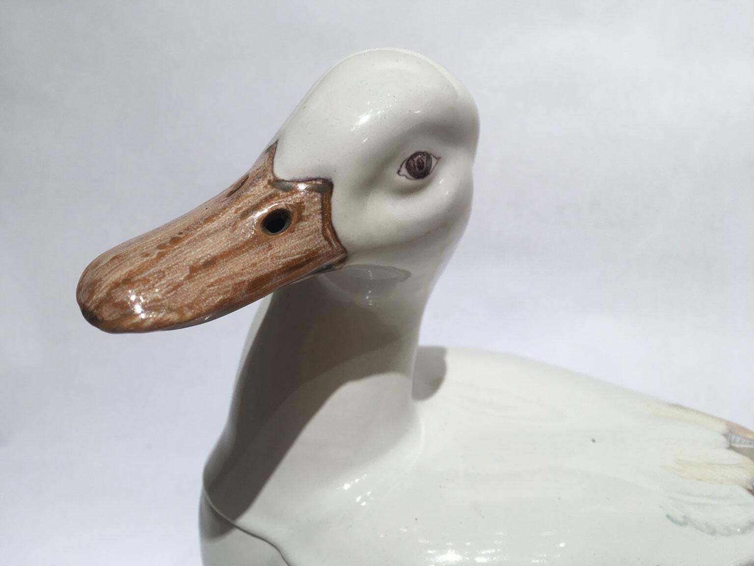 Italy Mid 18th Century White Majolica Duck By Manifattura Pasquale Antonibon photo 25732.0