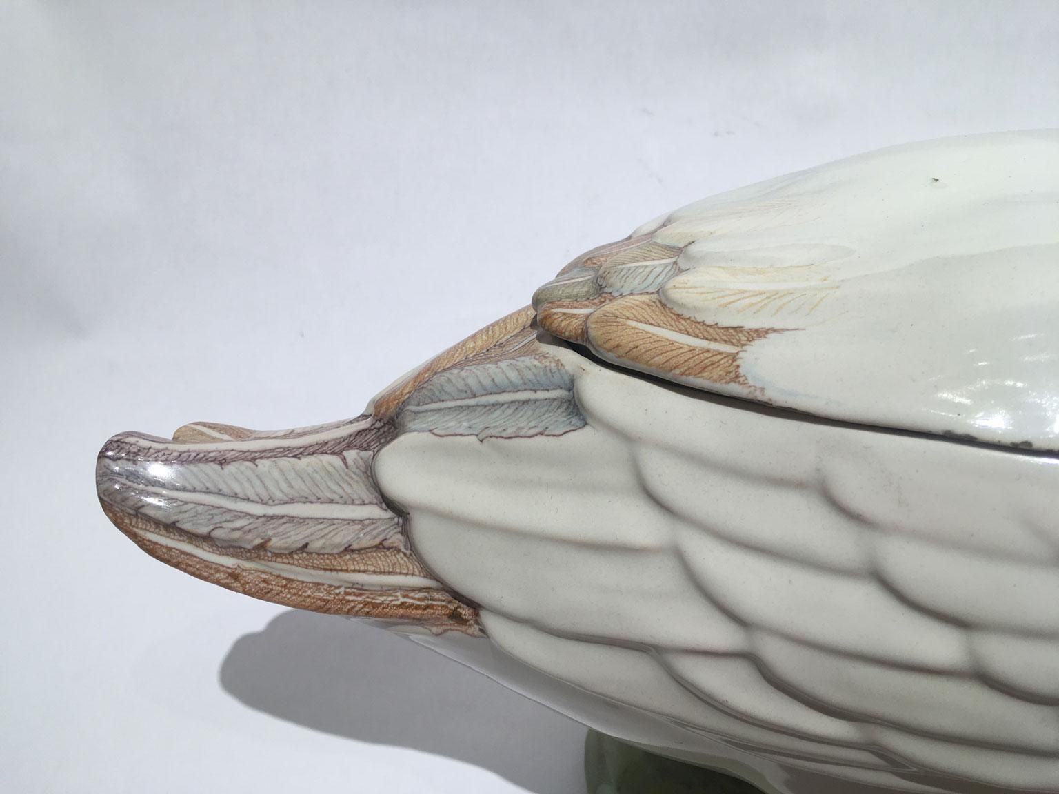 photo vinterior Italy Mid 18th Century White Majolica Duck By Manifattura Pasquale Antonibon