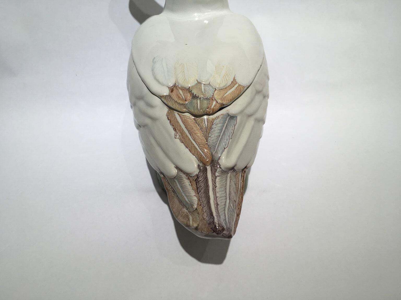 photo vintage Italy Mid 18th Century White Majolica Duck By Manifattura Pasquale Antonibon