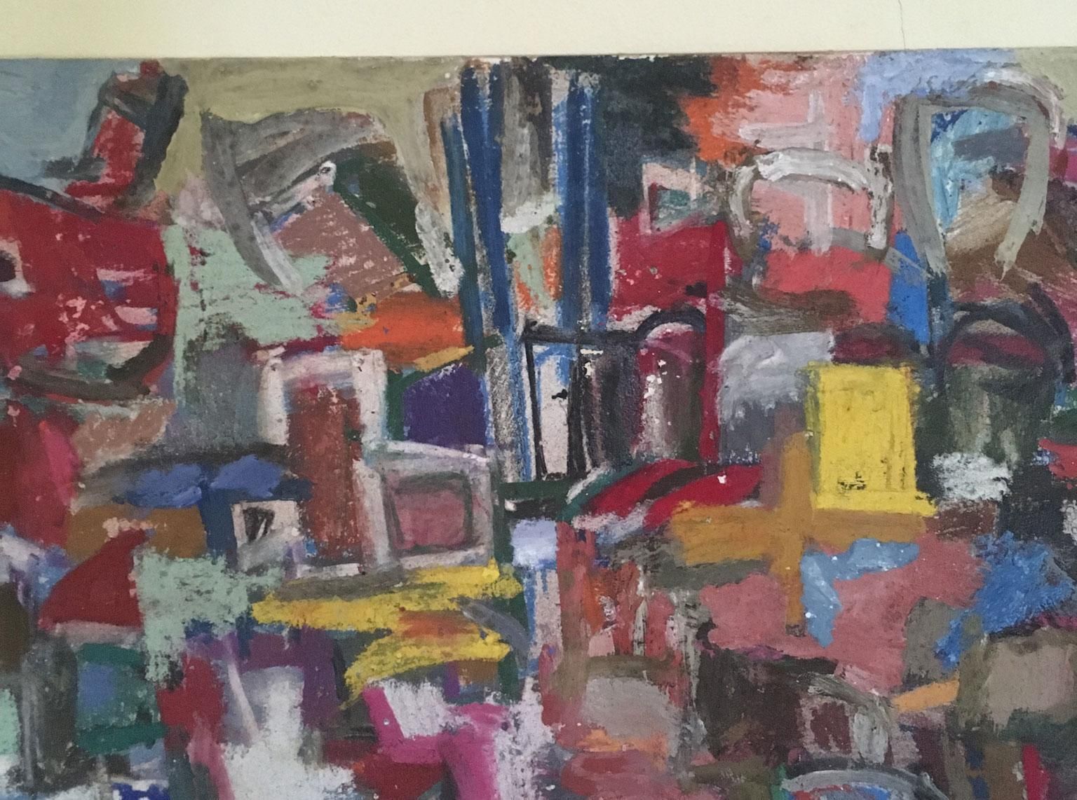 1960 Italy Abstract Painting By Ermete Lancini photo buy