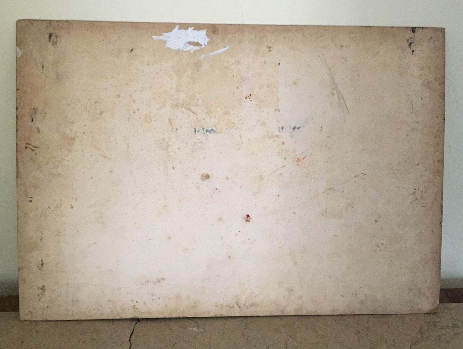 photo vintage 1960 Italy Abstract Painting By Ermete Lancini