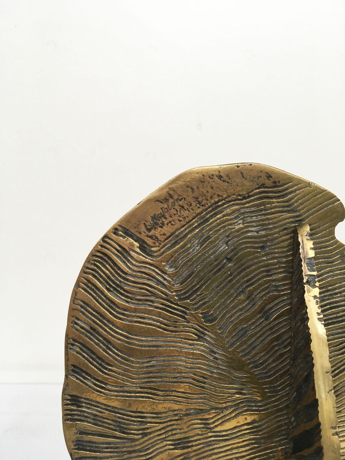 photo for sale 1980 Italy Bronze Abstract Sculpture By Luciana Matalon Gente E Dune