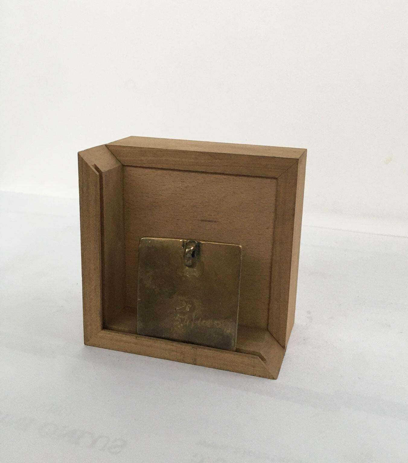 photo furniture 1980 Italy Abstract Bronze Sculpture By Mirella Forlivesi Stupore