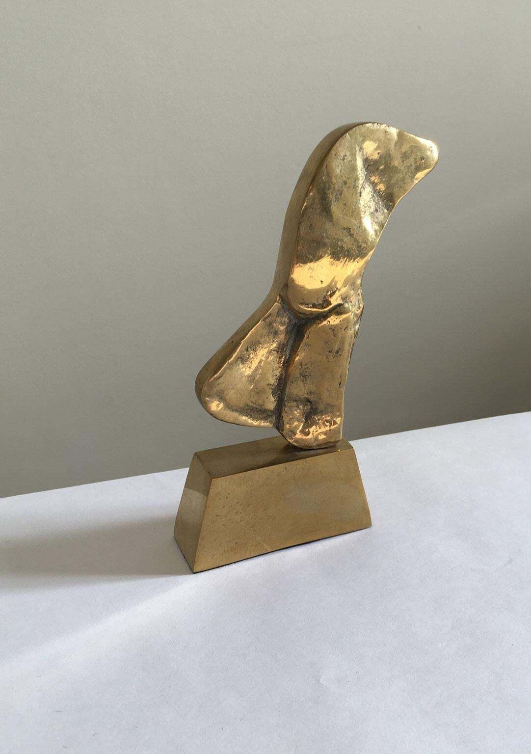 1980 Italy Post Modern Rodica Tanasescu Bronze Abstract Sculpture Muse photo for sale